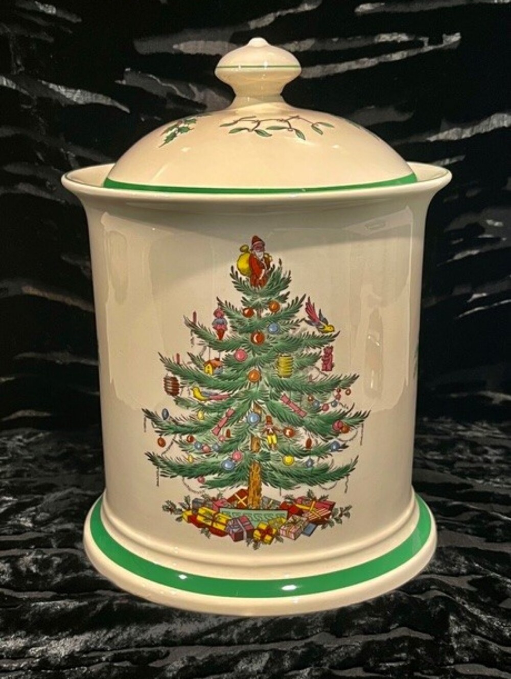 Vintage 1978 Spode Christmas Tree Large Canister/Cookie Jar - S3324-C - England